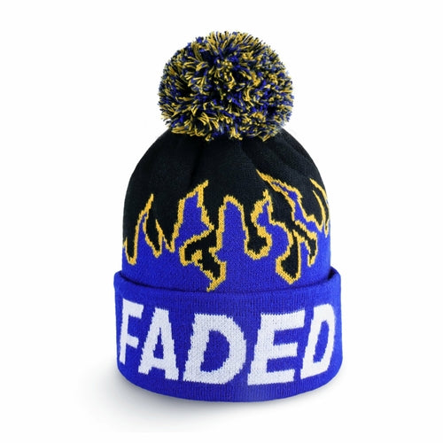 Faded Pom Beanie for Soft Comfort and UV Protection