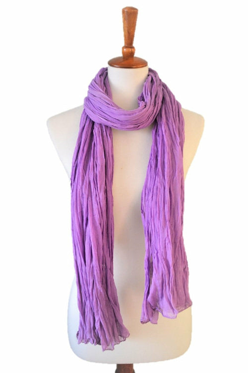 Everyday essential Natural Soft Lightweight Pure Cotton gauge Scarf - Stylemz