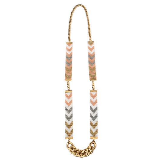 Chevron D'or Necklace with 24 Carat Gold Plating