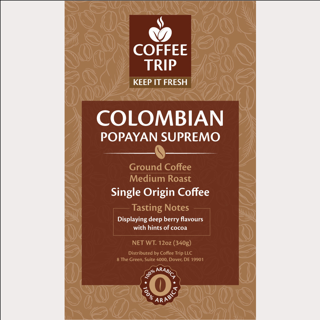 COLOMBIAN Popayan SUPREMO, Ground coffee, Medium roast - Stylemz