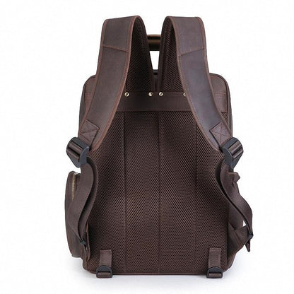 The Gaetano Large Leather Backpack Camera Bag with Tripod Holder