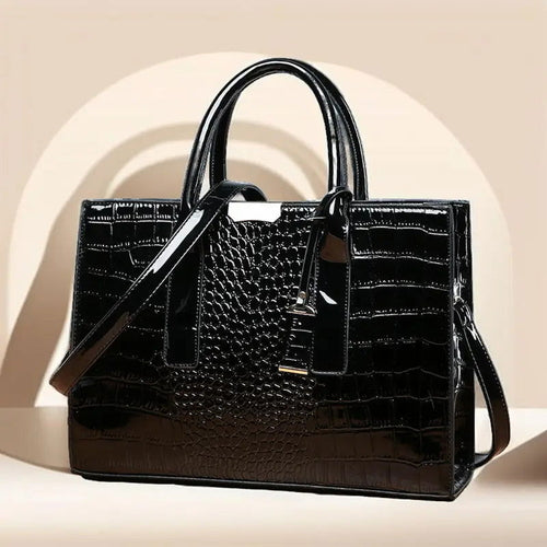 Crocodile Print Women Handbag - Stylemz