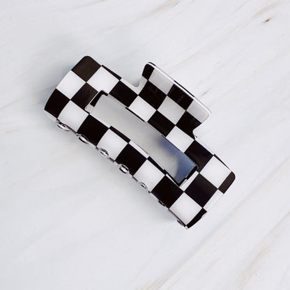 Checker Lovers Hair Claw in Trendy Checker Pattern