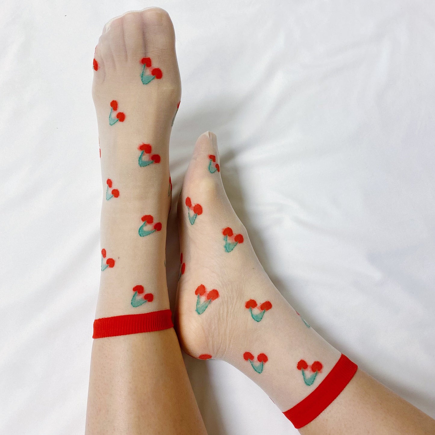 Sweet And Fruity Sheer Socks Set Of 2 Pairs for Fun Style