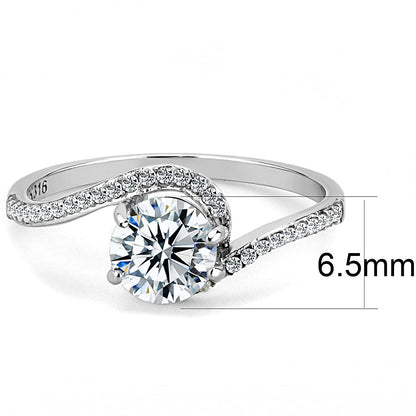 DA023 - High Polished Stainless Steel Ring with AAA Grade