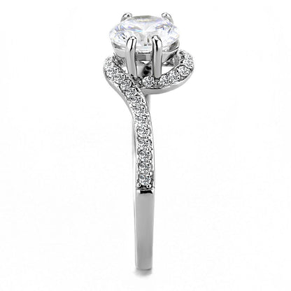 DA023 - High Polished Stainless Steel Ring with AAA Grade