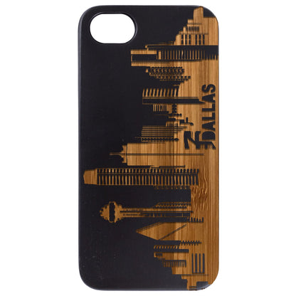 Dallas City - Engraved Wooden Phone Case with Bumper