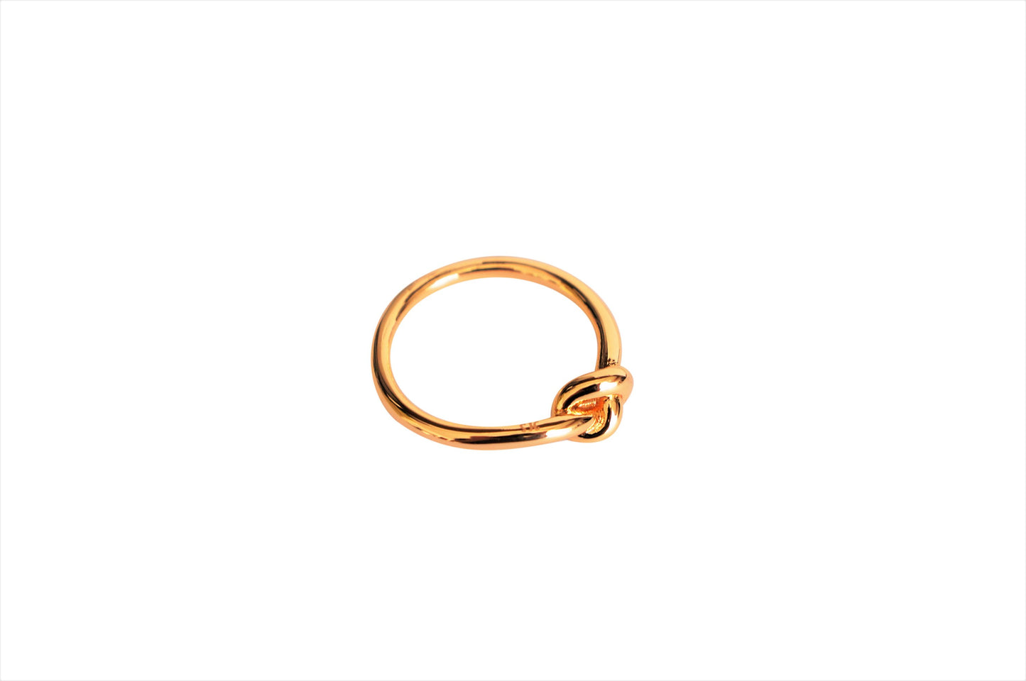 Love Knot Ring Commitment Ring in 18k Gold Plated Brass