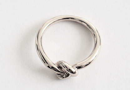 Love Knot Ring Commitment Ring in 18k Gold Plated Brass