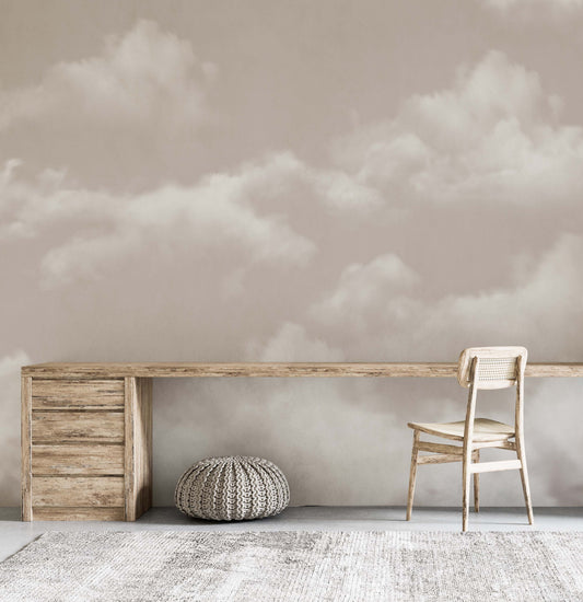 Cloudy Sky Wallpaper Mural for Tranquil Home Decor