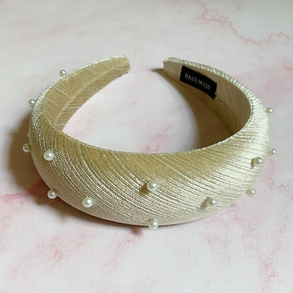 Silky Velvet Pearl Headband for Elegant Style and Comfort