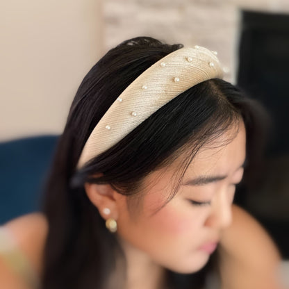 Silky Velvet Pearl Headband for Elegant Style and Comfort