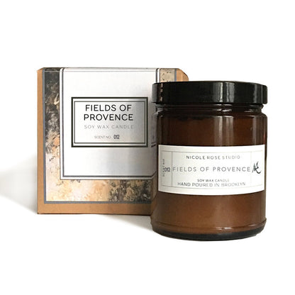 Fields of Provence Soy Wax Candle in Elegant Tin or Jar