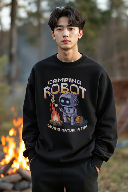 Long-sleeve - Camping Robot Unisex Heavy Blend™ Crewneck Sweatshirt - StyleMZ