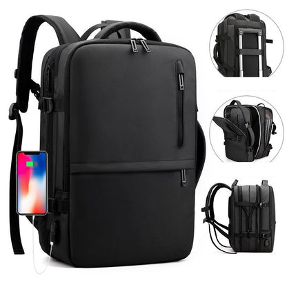 Man's Business Backpack High-Quality Nylon Notebook USB