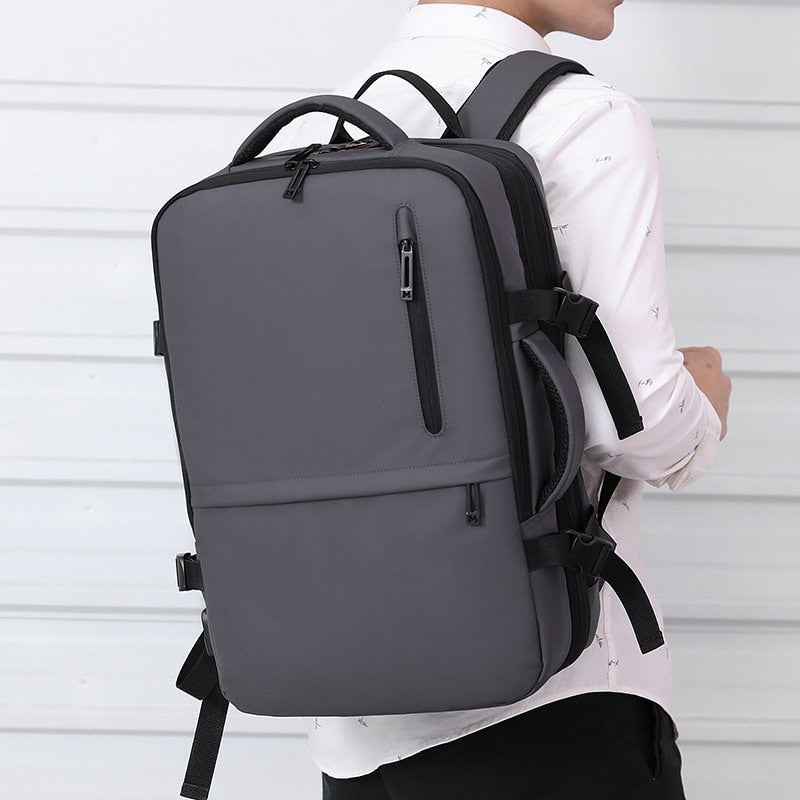 Man's Business Backpack High-Quality Nylon Notebook USB