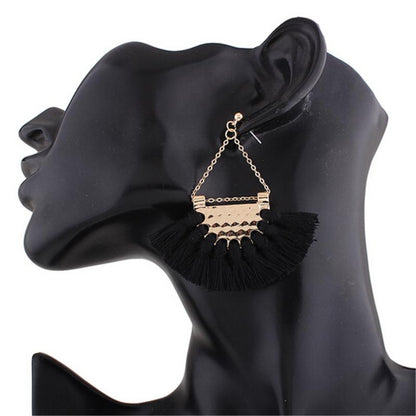 White Tassel Earrings - Chic Dangle Design for Women