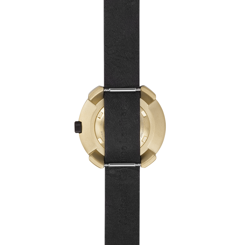 Vista Roman Gold Black Elegant Timepiece with Leather Strap