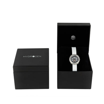 Vista Numero Silver White Petite Timepiece with Silicone Strap