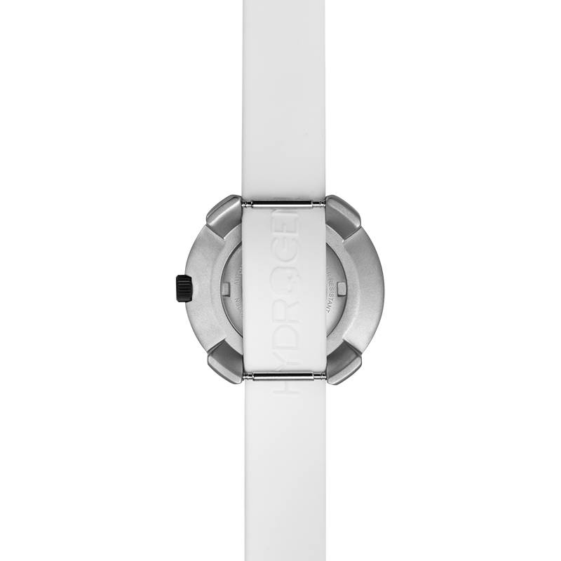 Vista Numero Silver White Petite Timepiece with Silicone Strap