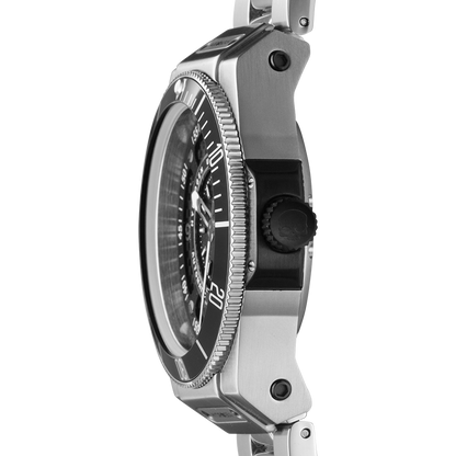 Sportivo Silver Black Bracelet with Automatic Movement