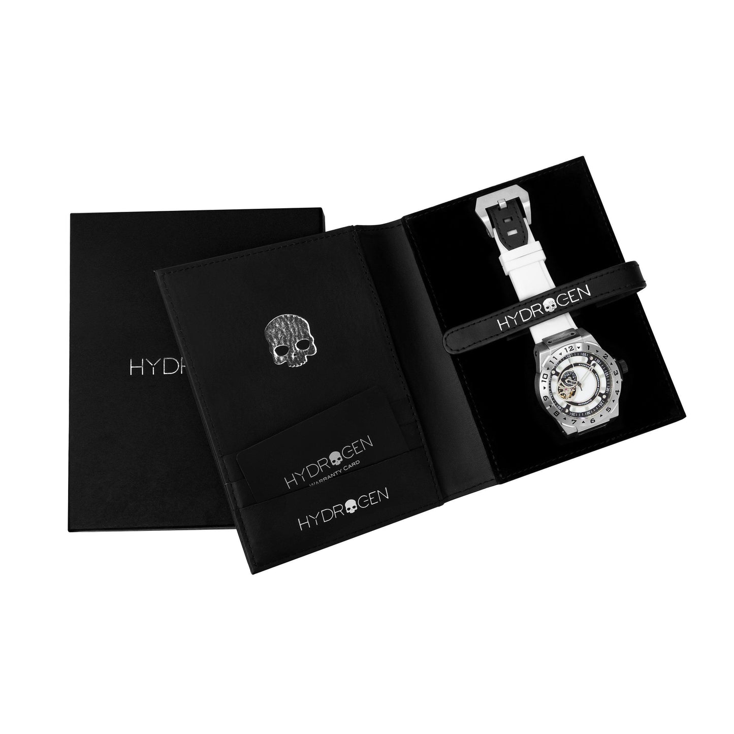 Vento Silver White Luxury Automatic Watch with Silicone Strap