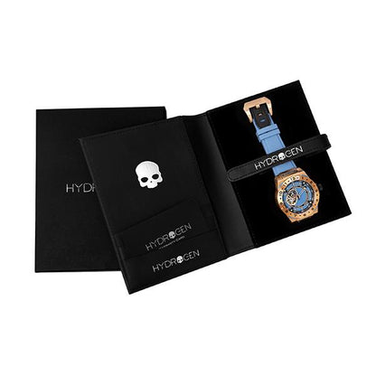 Vento Rose Gold Light Blue Fashion Watch with GMT Function