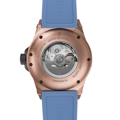 Vento Rose Gold Light Blue Fashion Watch with GMT Function