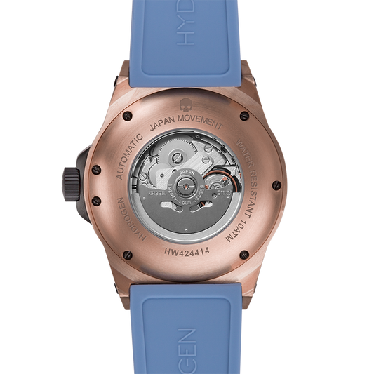 Vento Rose Gold Light Blue Fashion Watch with GMT Function