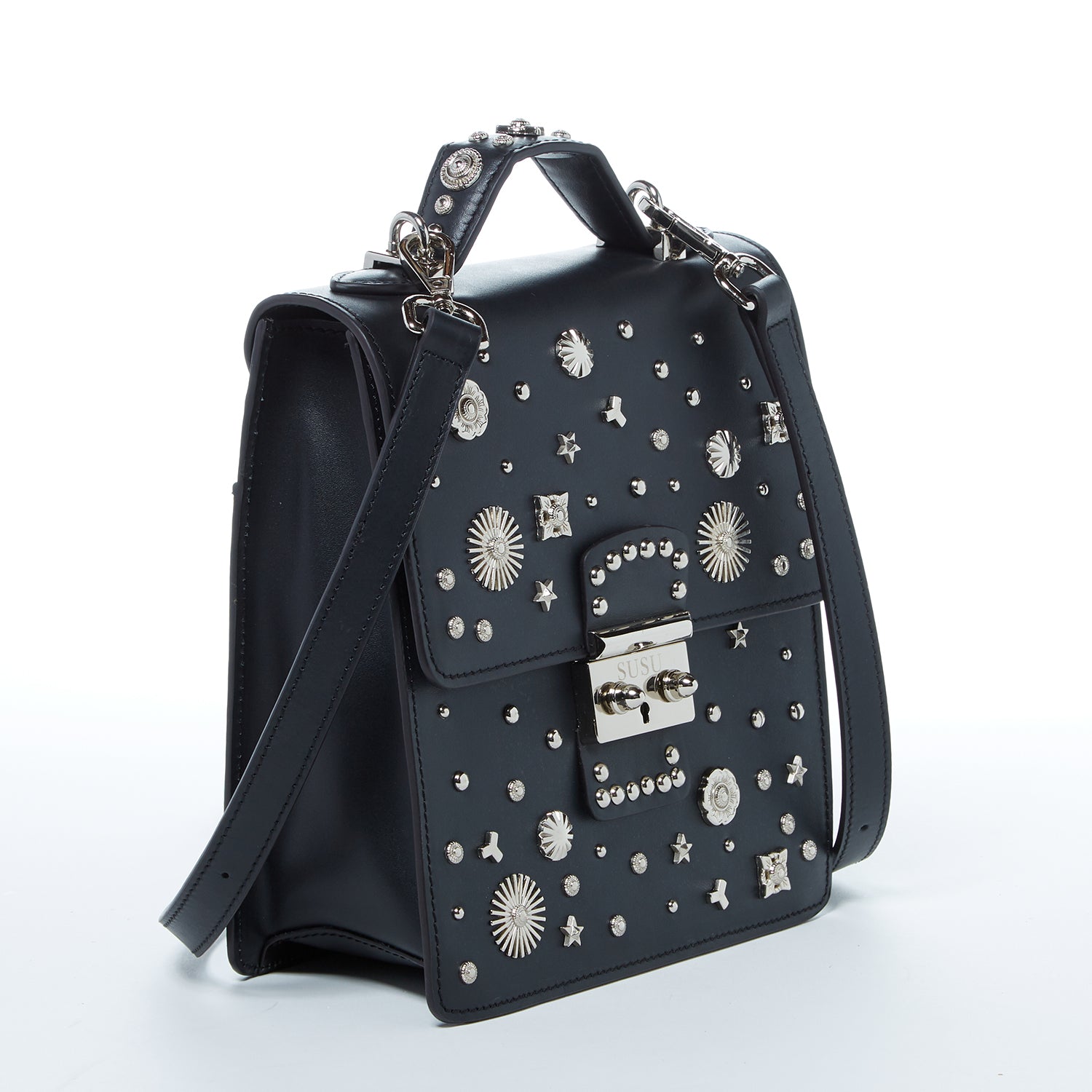 SUSU The Hollywood Backpack Purse Leather Black - Stylemz