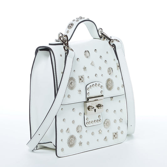 SUSU The Hollywood Backpack Leather Purse White - Stylemz