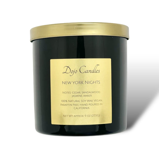 New York Nights Luxury Candle with Cedar and Jasmine Scent