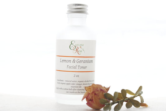 Lemon & Geranium Facial Toner for Oily Acne Prone Skin