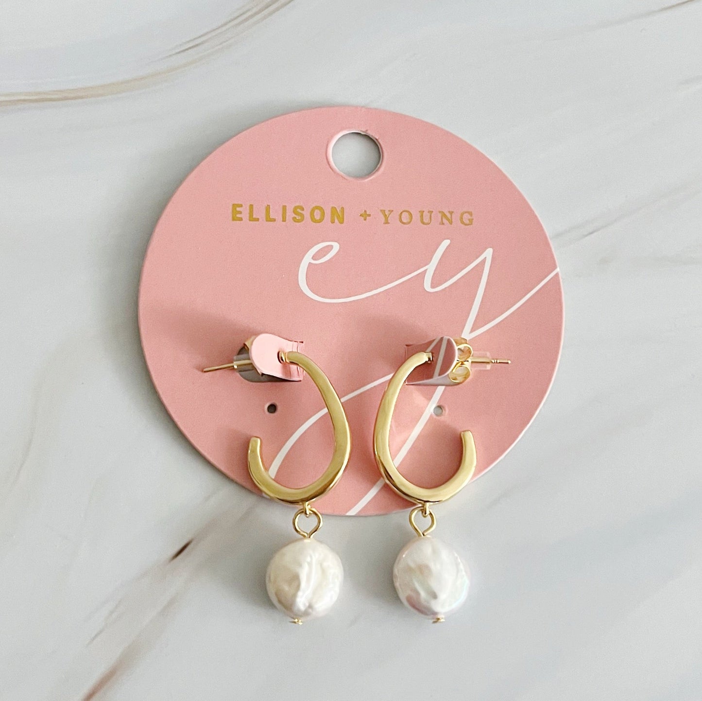 Dangle Pearl Gold Hoop Earrings for Elegant Style Upgrade