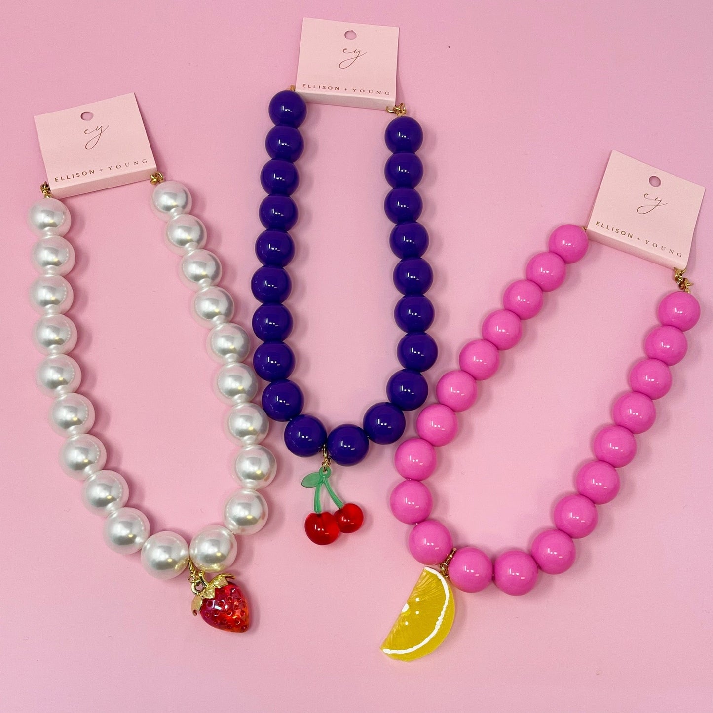 Color Bauble Sweet Fruit Lovely Necklace for Fun Style