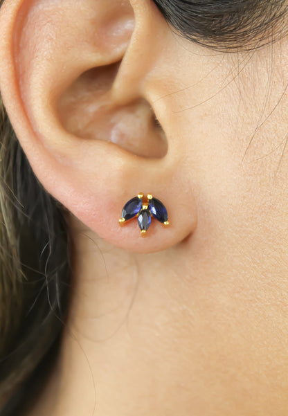 Fontana Earrings - 18K Gold-Plated with Zirconia Stones