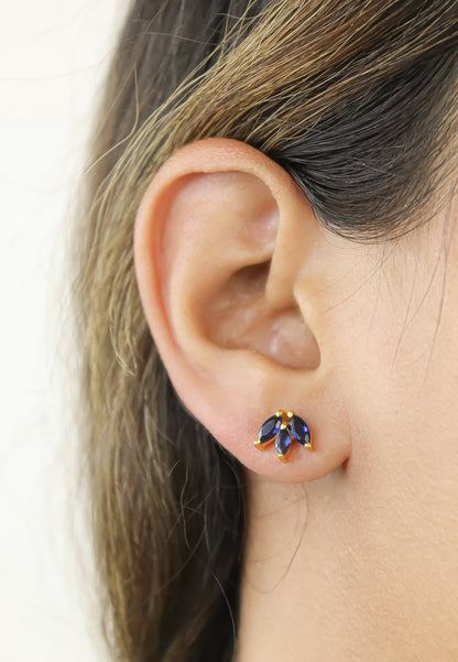 Fontana Earrings - 18K Gold-Plated with Zirconia Stones