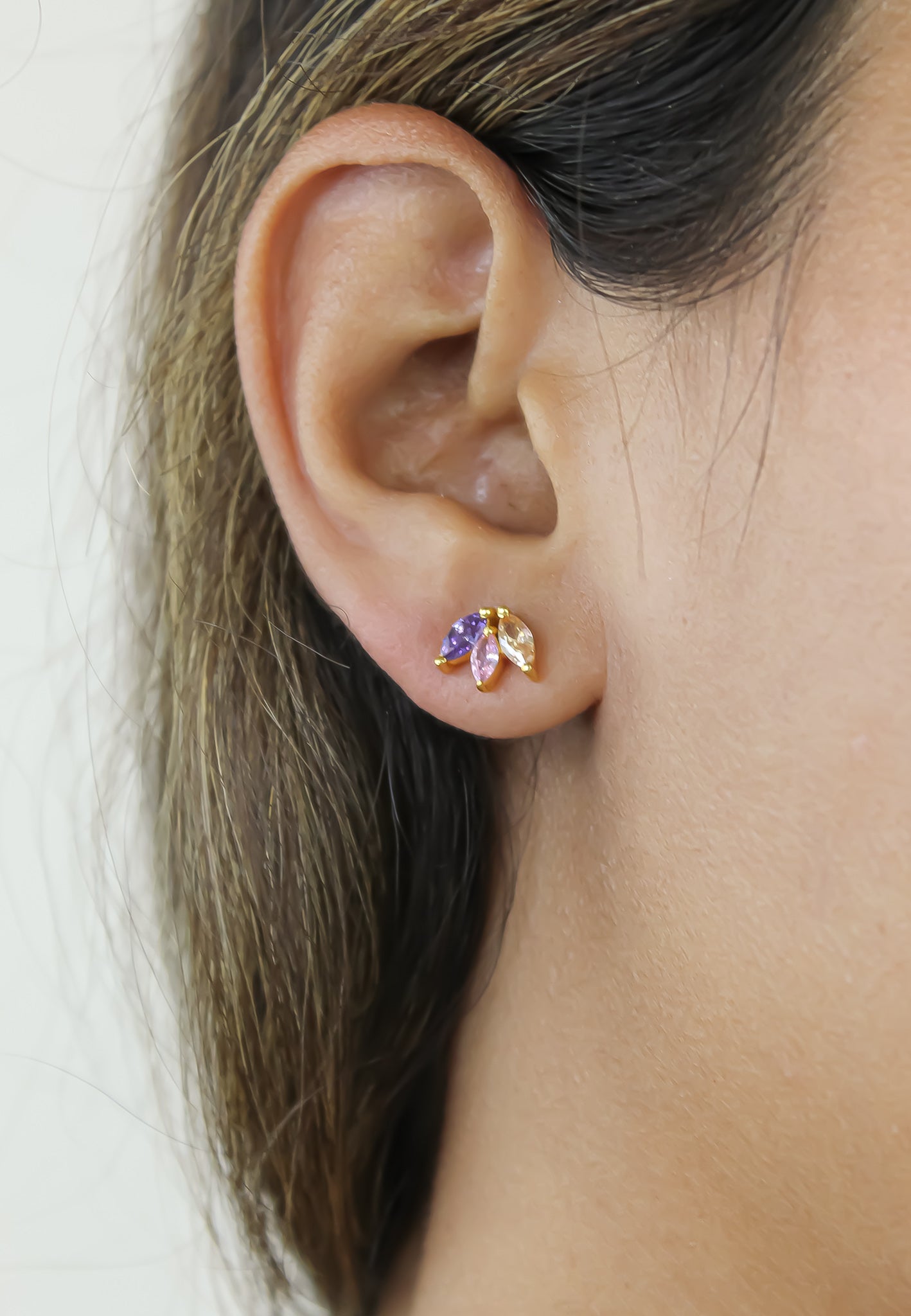 Fontana Earrings - 18K Gold-Plated with Zirconia Stones