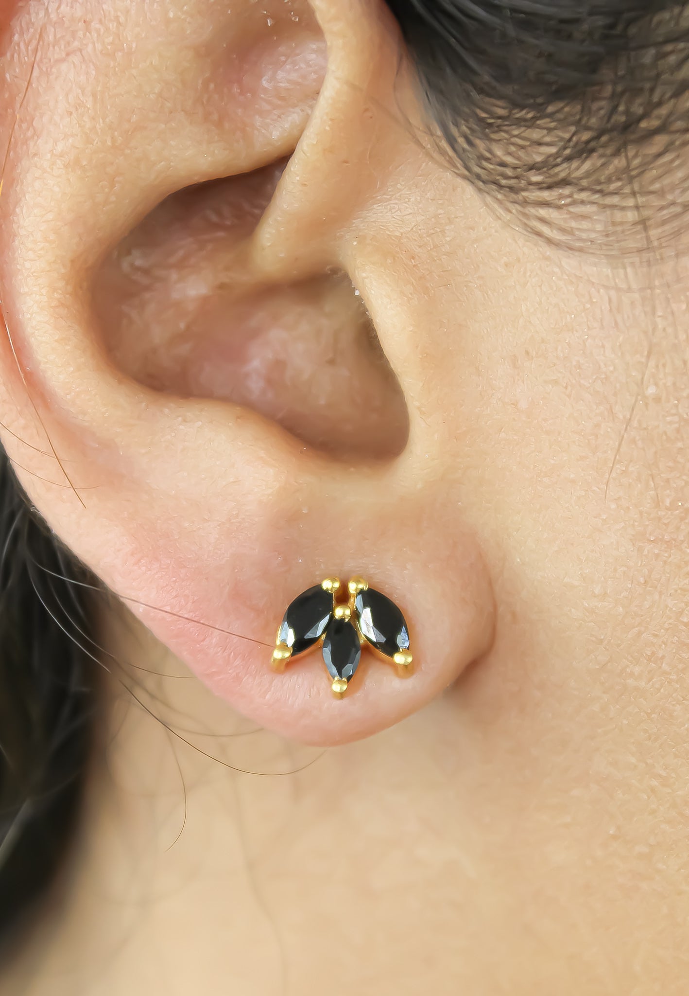 Fontana Earrings - 18K Gold-Plated with Zirconia Stones