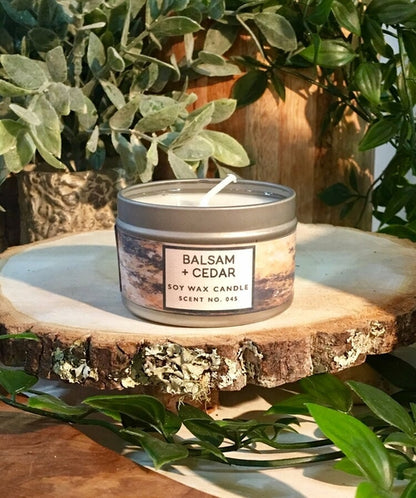 Balsam + Cedar Soy Wax Candle - Stylemz