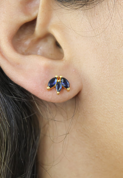 Fontana Earrings - 18K Gold-Plated with Zirconia Stones