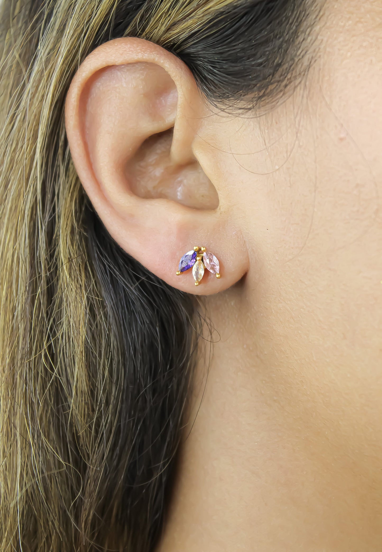 Fontana Earrings - 18K Gold-Plated with Zirconia Stones