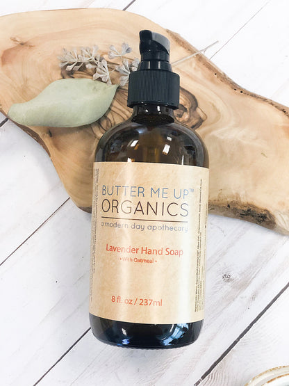 Organic Oatmeal Hand Soap with Lavender for Gentle Hydration