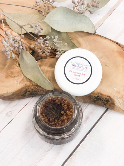 Organic Chocolate Lip Scrub for Flaky Chapped Lips