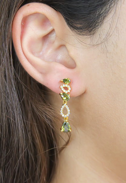 Florence Earrings - 18K Gold-Plated with Zirconia Stones