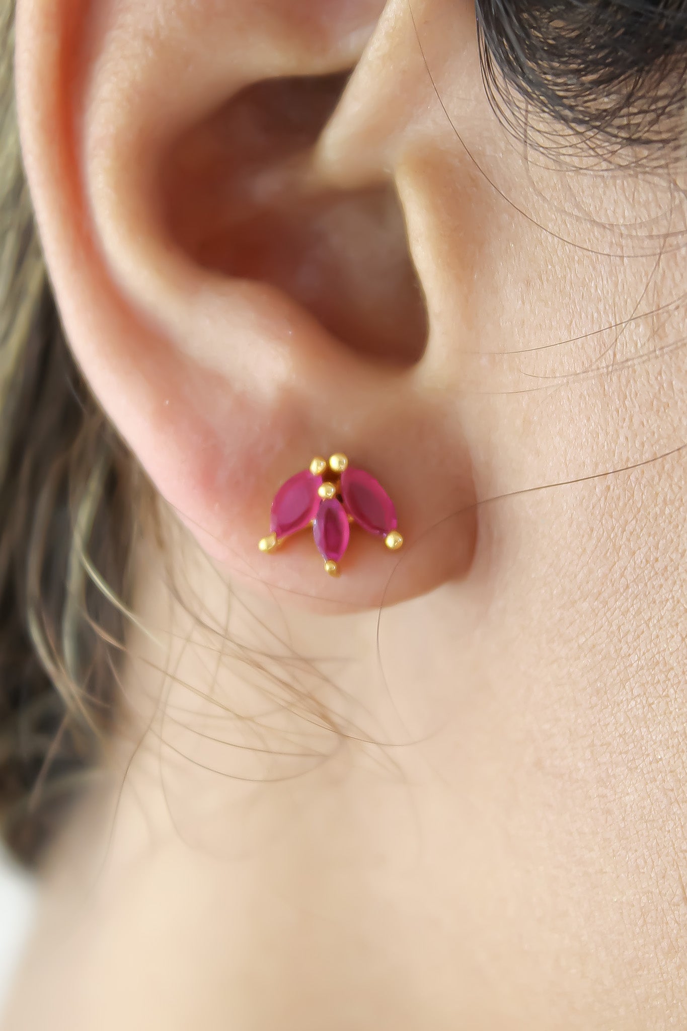 Fontana Earrings - 18K Gold-Plated with Zirconia Stones