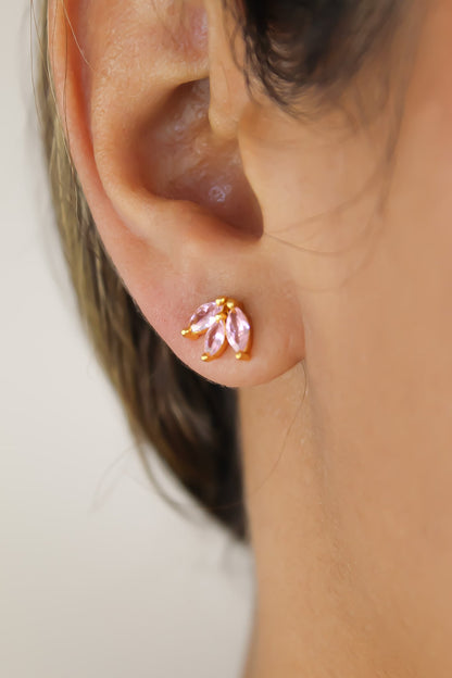 Fontana Earrings - 18K Gold-Plated with Zirconia Stones