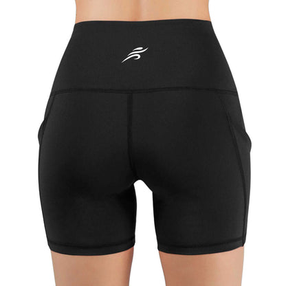 Jolie High-Waisted Athletic Shorts with Hip Pockets for Comfort