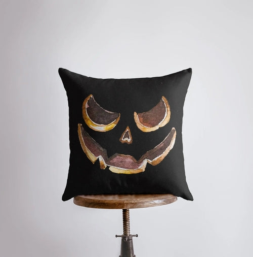 Jack O Lantern Dark Pillow Cover | Unique Fall Décor