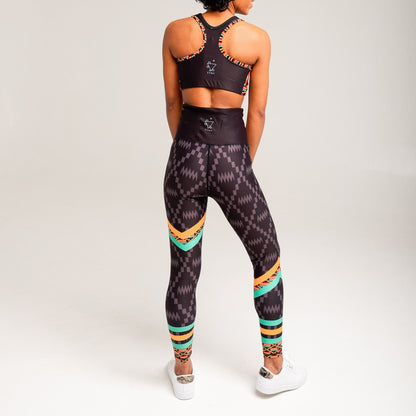 Kayentee Splash Leggings with Pocket and Drawstring